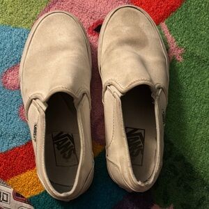 Vans White Slip-On Sneakers